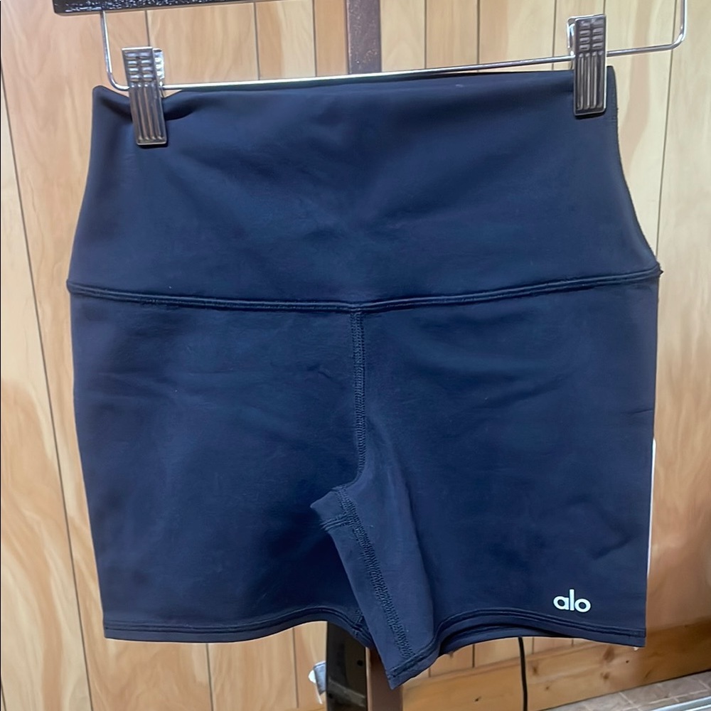 ALO Yoga Black High-Rise Bike Shorts